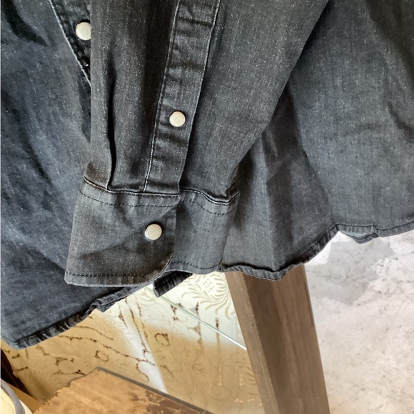 Flag & Anthem Shirt Mens XL Western Snap Button Long Sleeve Casual - Picture 7 of 12